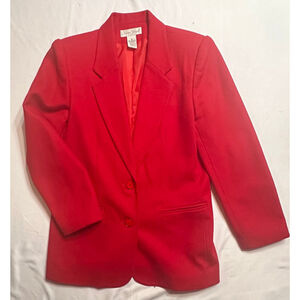 Vintage Red wool Blazer Jacket